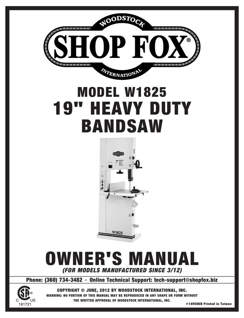 Woodstock W1825 User manual