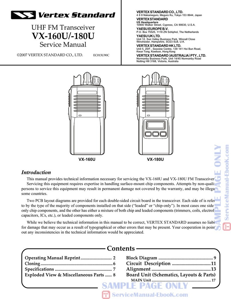 Vertex Standard VX-160U User manual