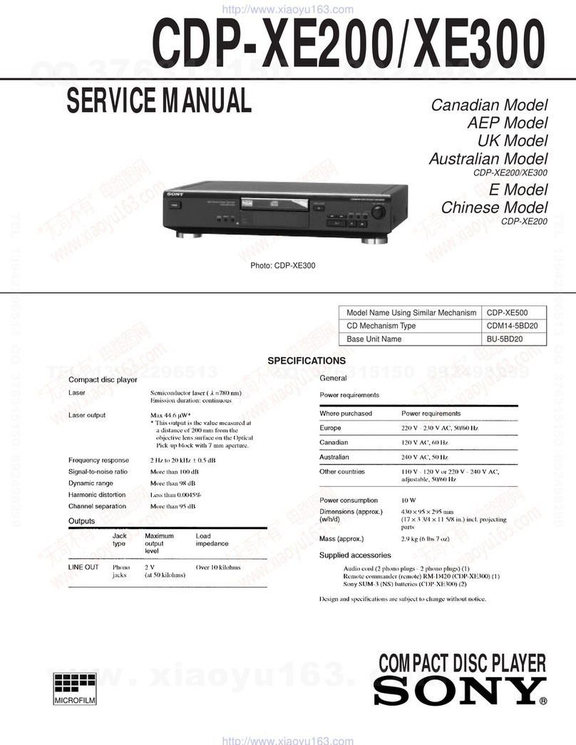 Sony CDP-XE200 Service manual