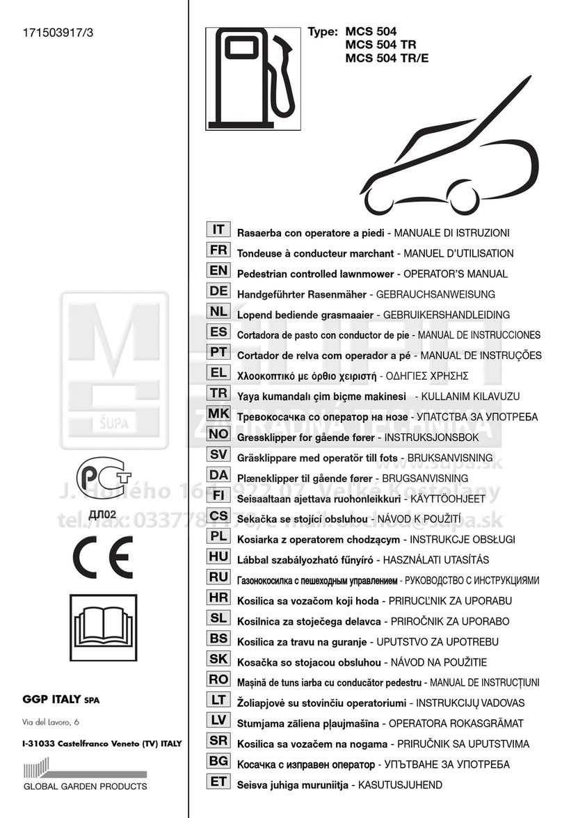 GGP ITALY MCS 504 Operator's manual