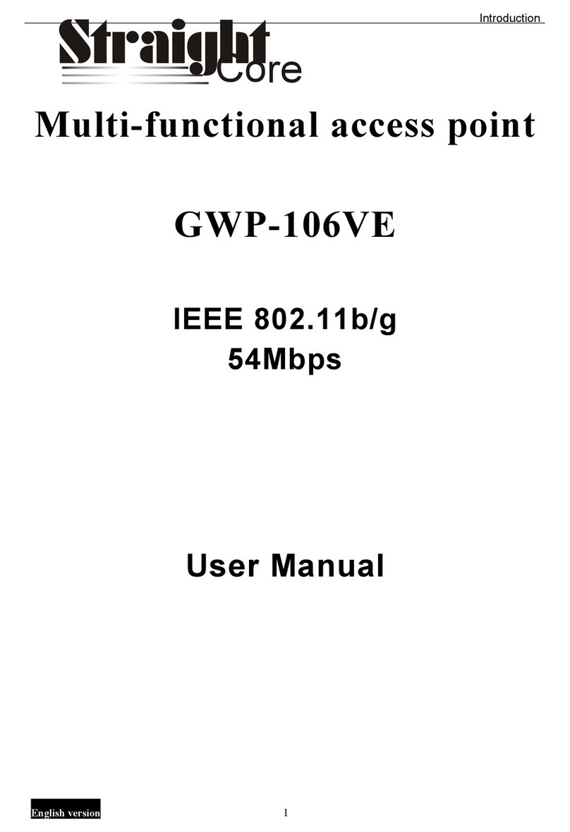 STRAIGHT CORE GWP-106VE user manual STRAIGHT CORE GWP-106VE user manual