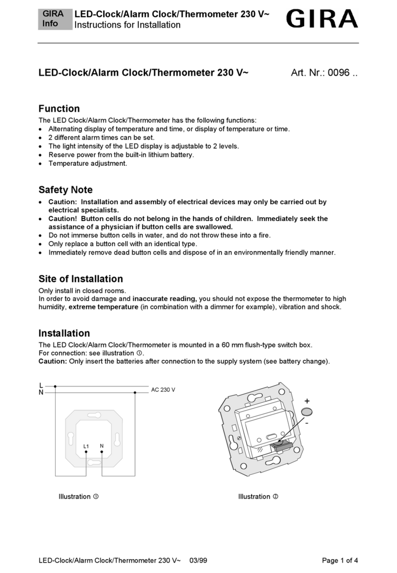 Gira 0096 Instructions for installation