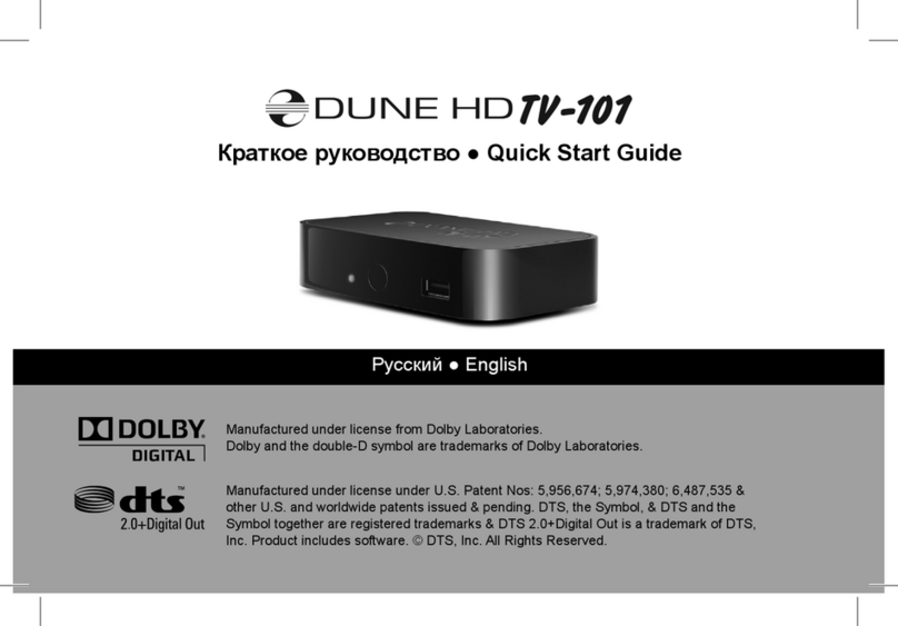 DUNE TV-101 User manual