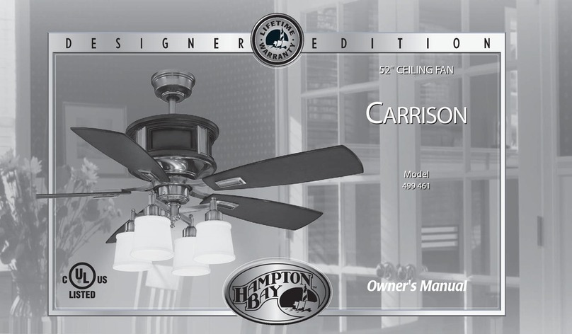 HAMPTON BAY Carrison 499 461 owner's manual