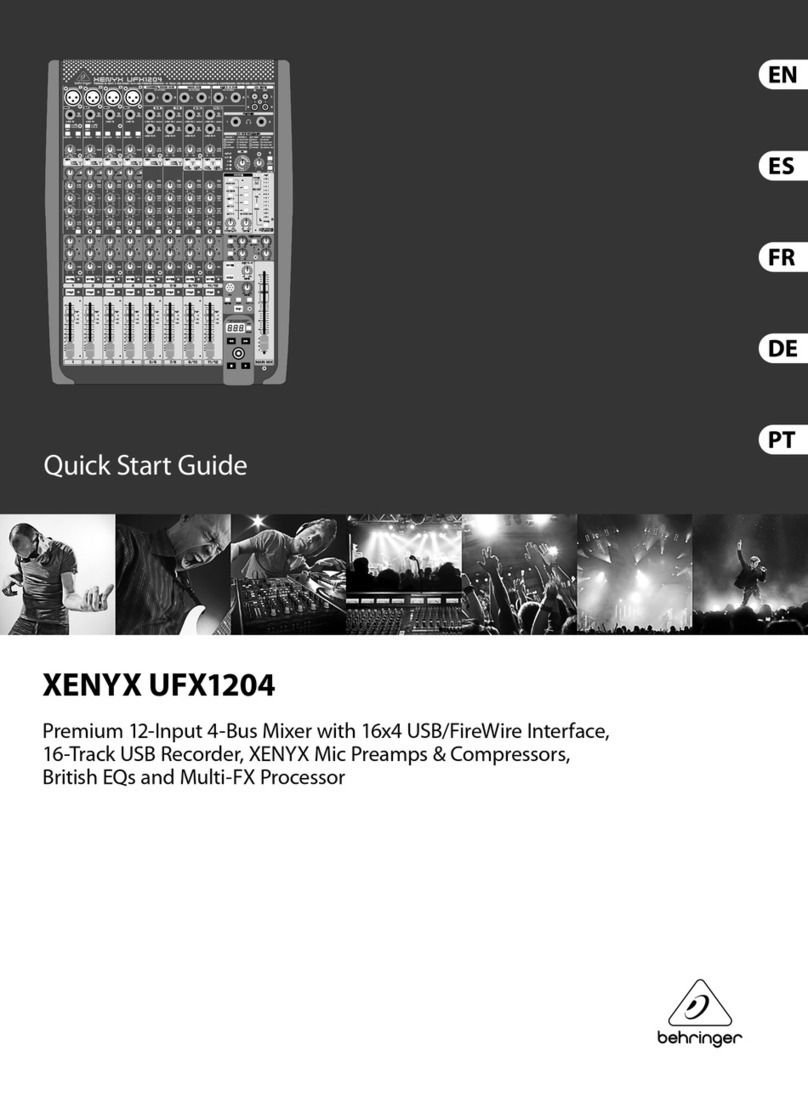 Behringer XENYX UFX1204 quick start guide