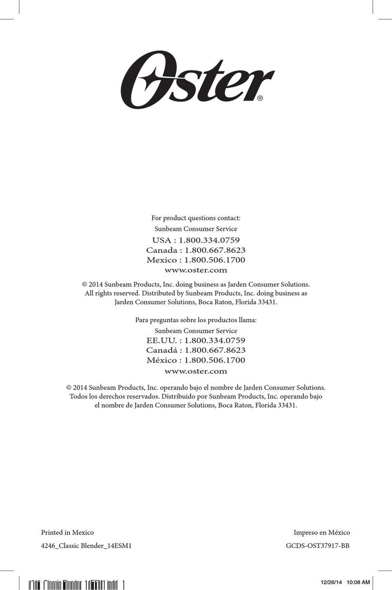 Oster OSTERIZER Beehive User manual