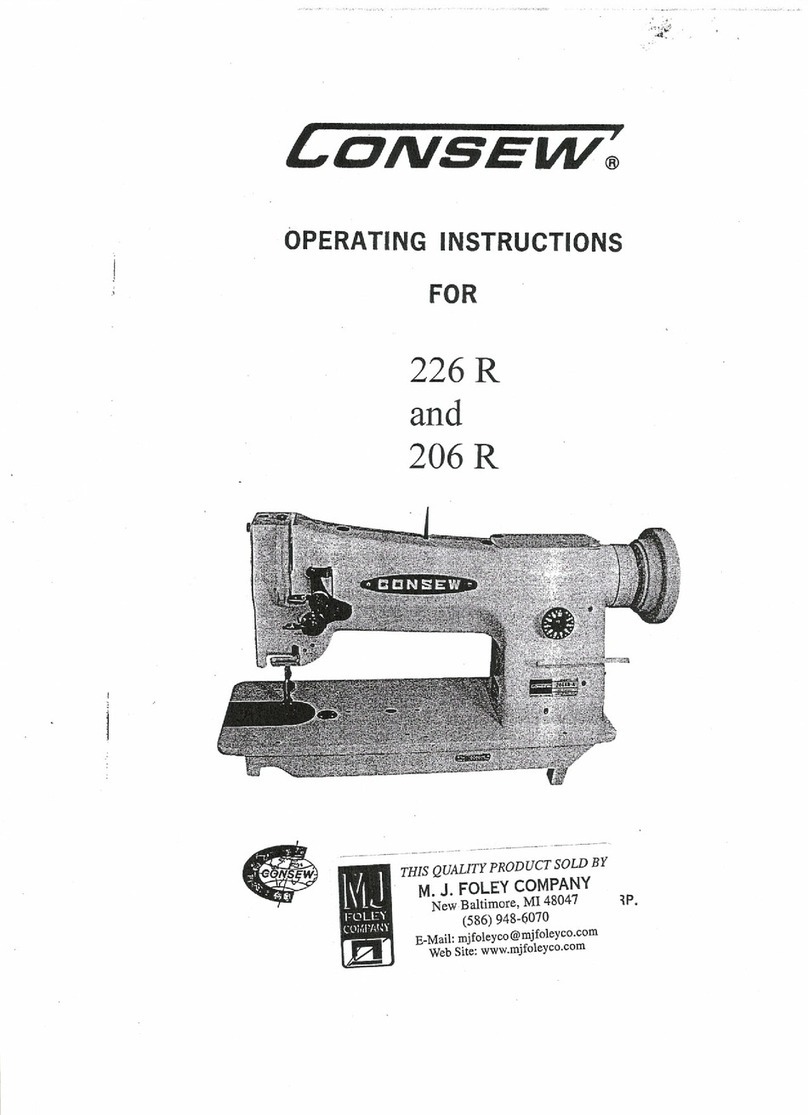 Consew 226R operating instructions