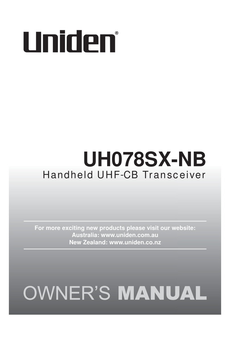 Uniden UH078SX-NB User manual