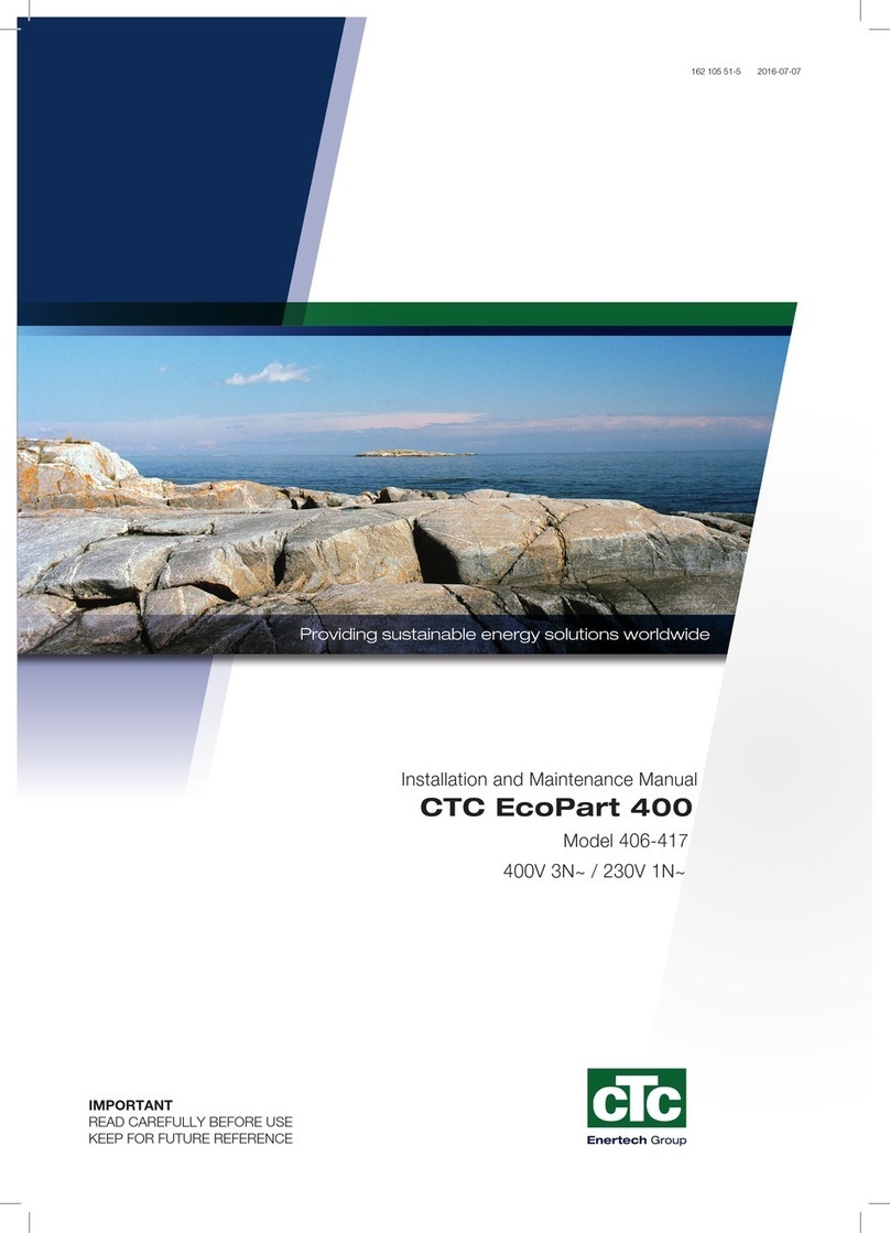 CTC Union EcoPart 400 SERIES Installation and maintenance manual