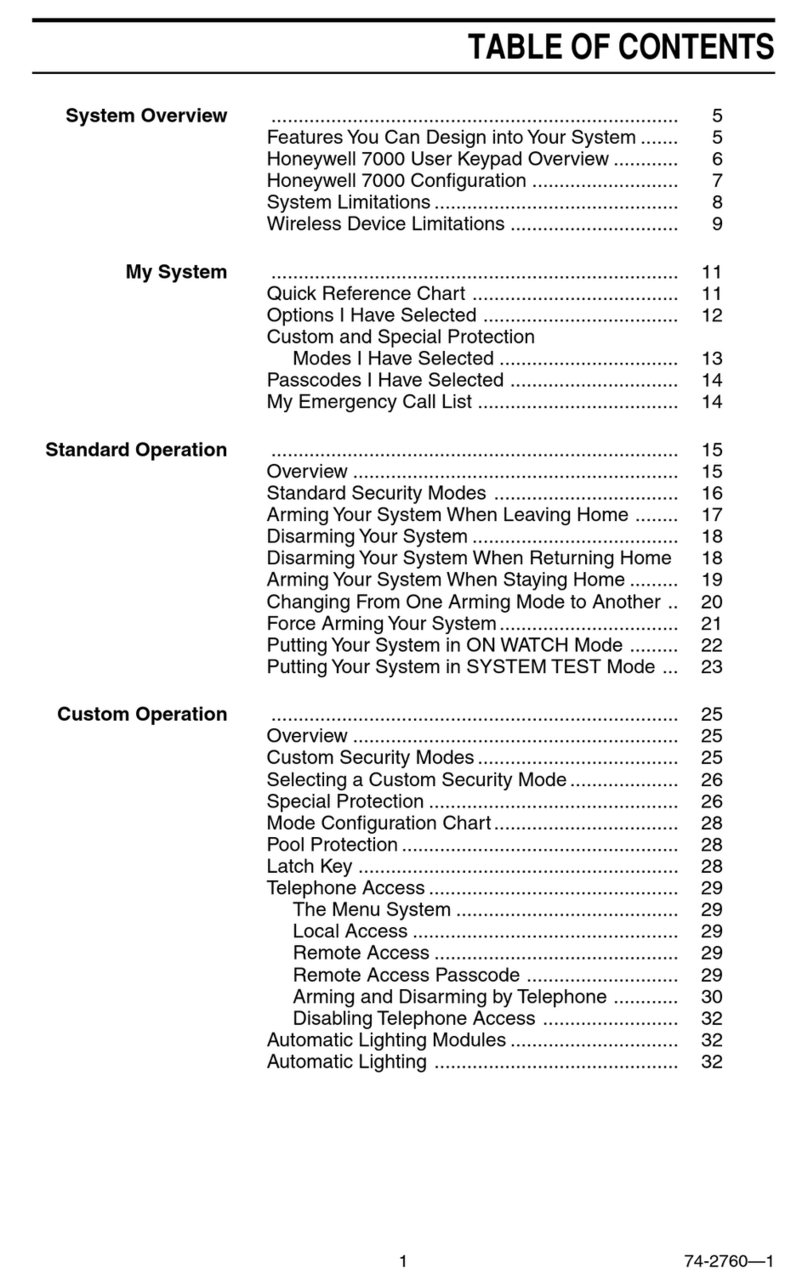 Honeywell LYNX Touch 7000 owner's manual