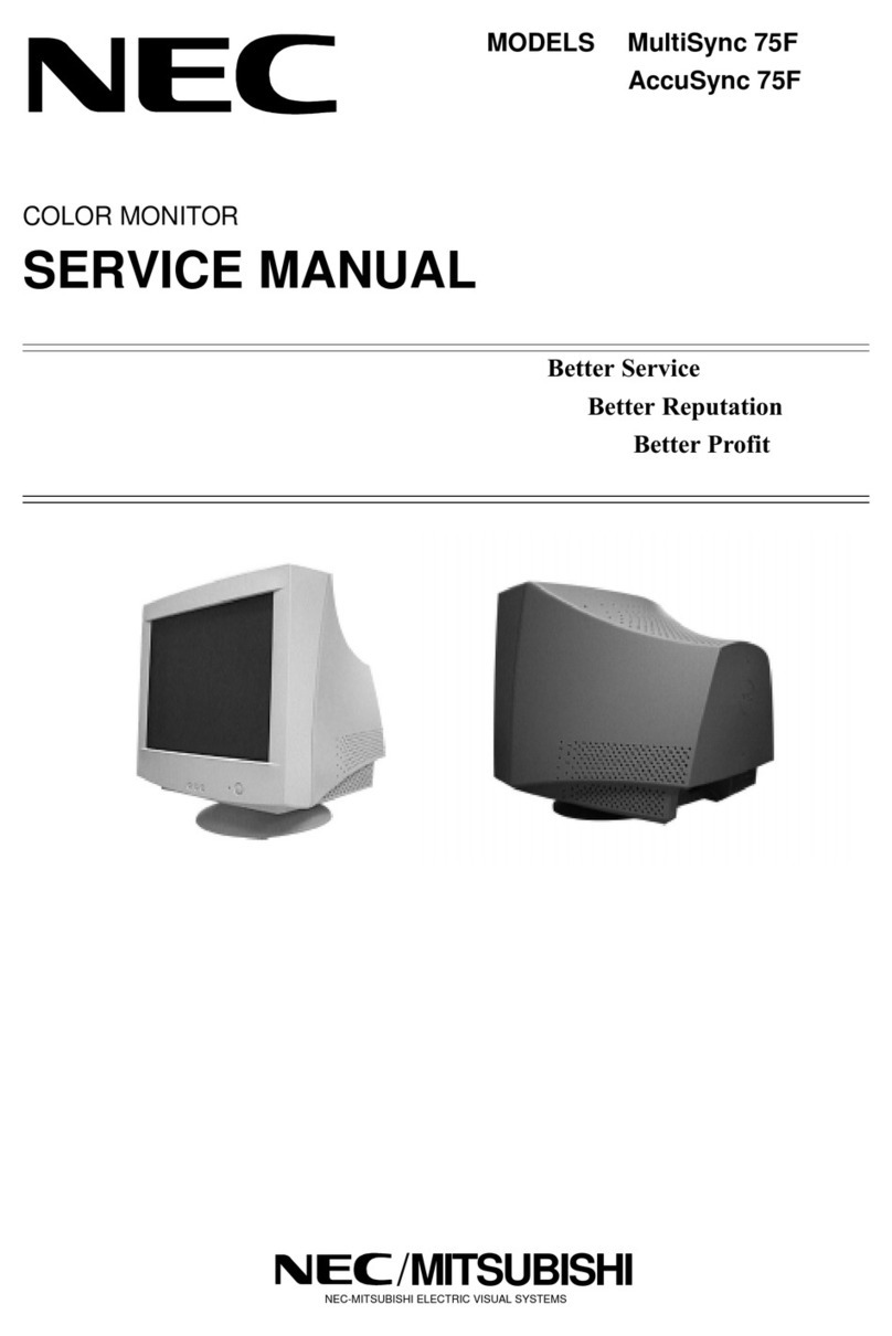 NEC MultiSync 75F User manual