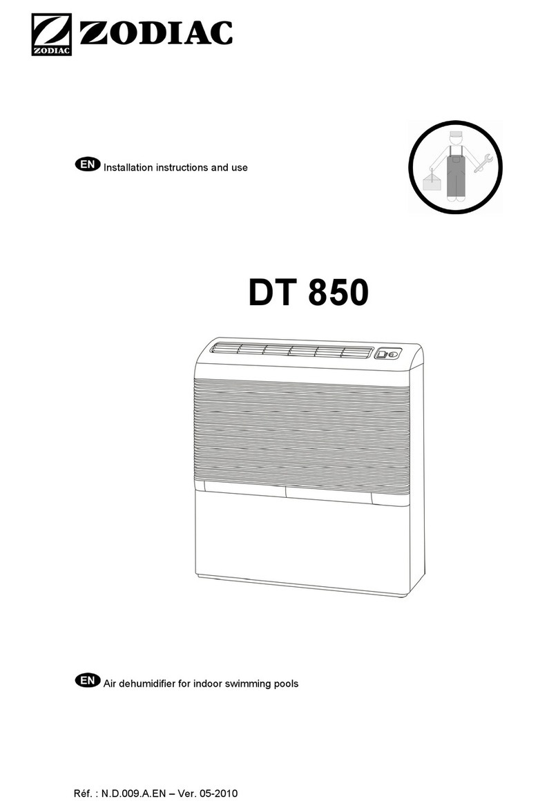 Zodiac DT 850 Installation instructions and use