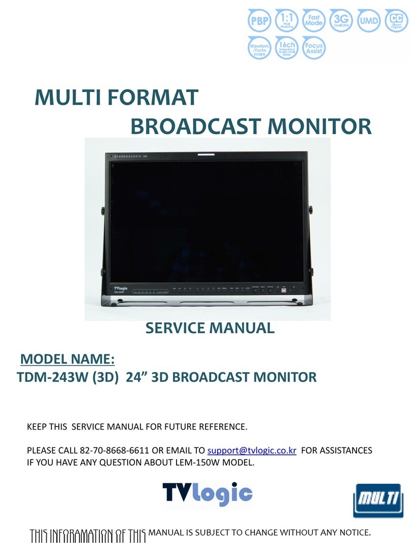 TV Logic TDM-243W (3D) Service manual