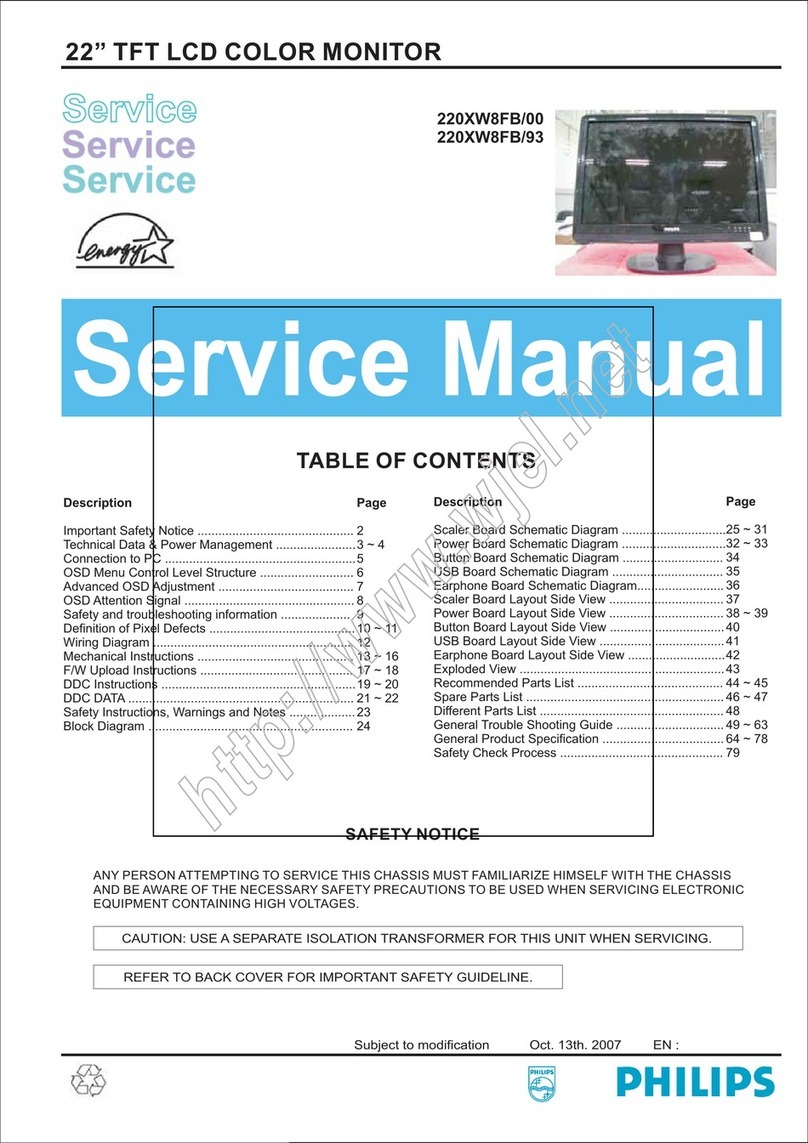 Philips 220XW8FB/00 User manual