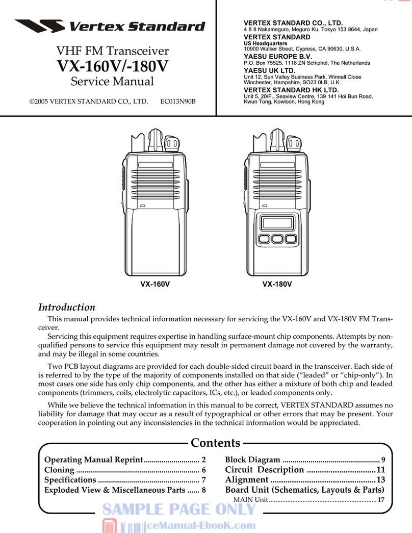 Vertex Standard VX-160V User manual