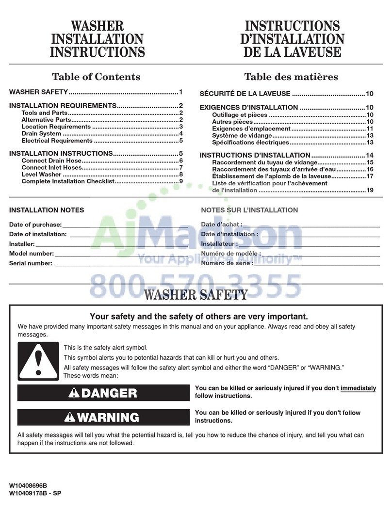 Maytag W10408696B User manual