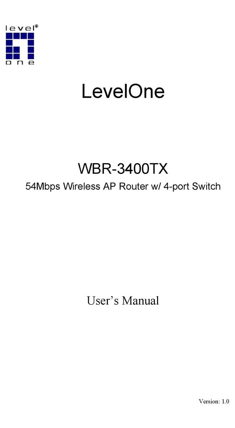 LevelOne WBR-3400TX User manual