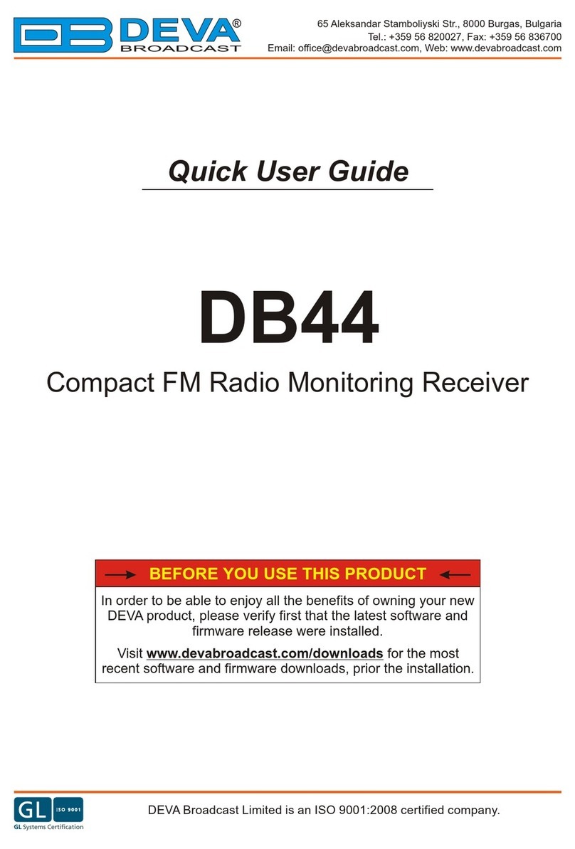 DEVA Broadcast DB44 Instruction manual