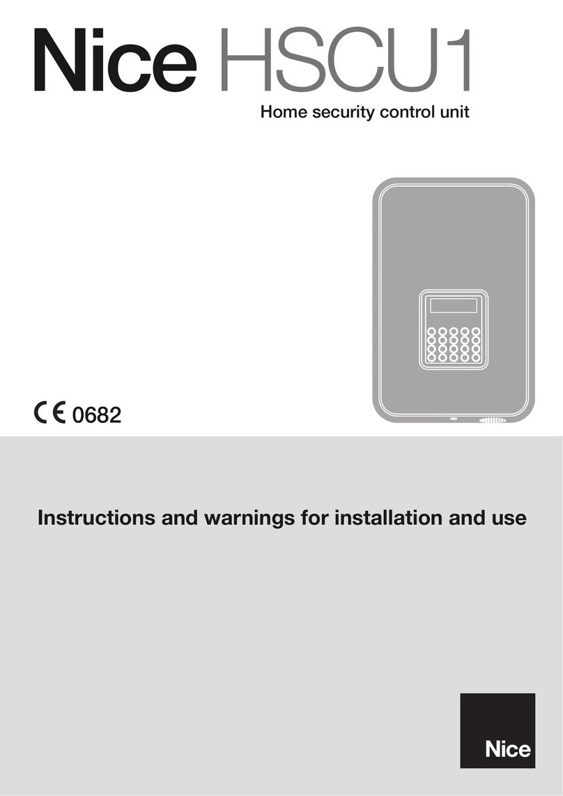 Nice HSCU1 Technical specifications