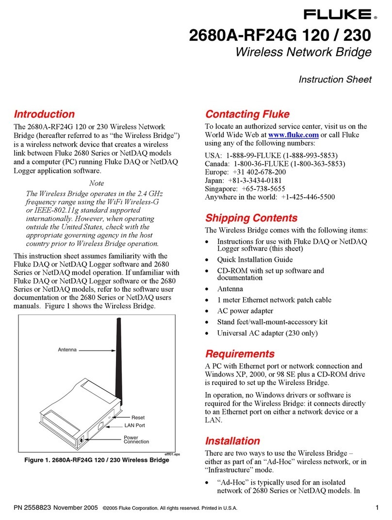 Fluke 2680A-RF24G 120 instruction sheet
