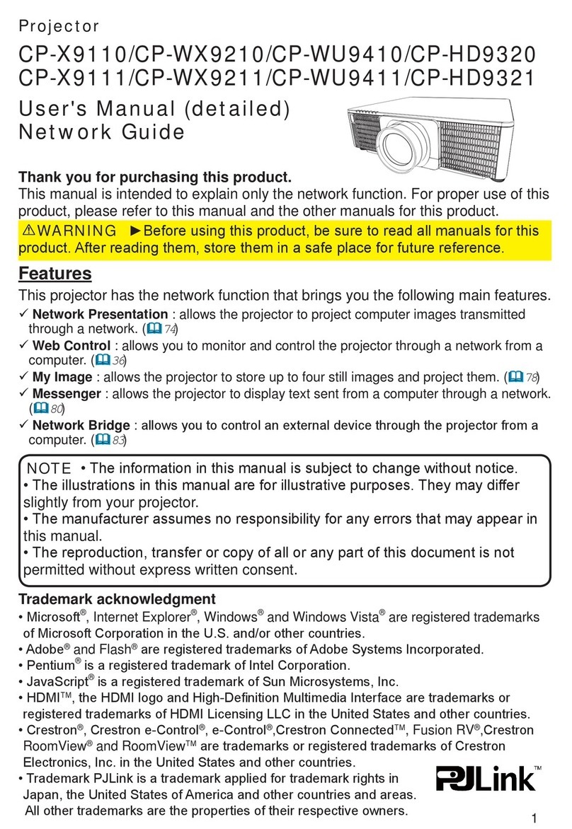 Hitachi CP-X9110 Network guide