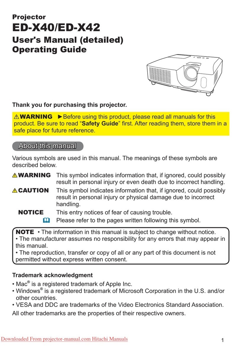 Hitachi ED-X40 User manual