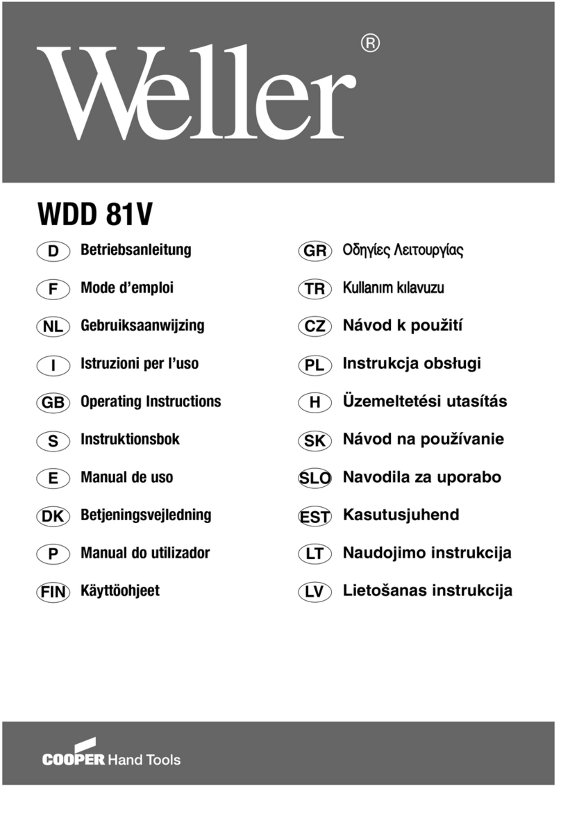 Weller WDD 81V User manual Weller WDD 81V User manual