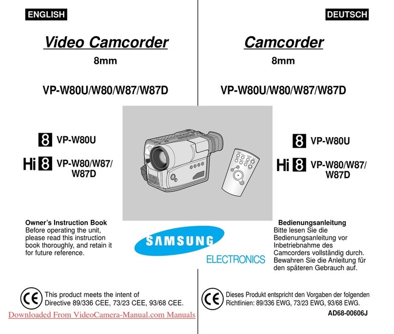 Samsung VP-W80U User manual