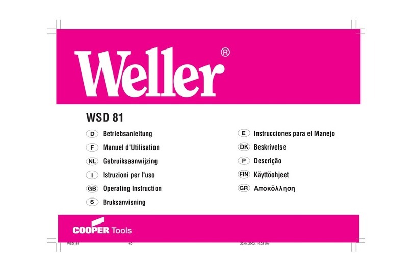 Weller wsd 81 User manual