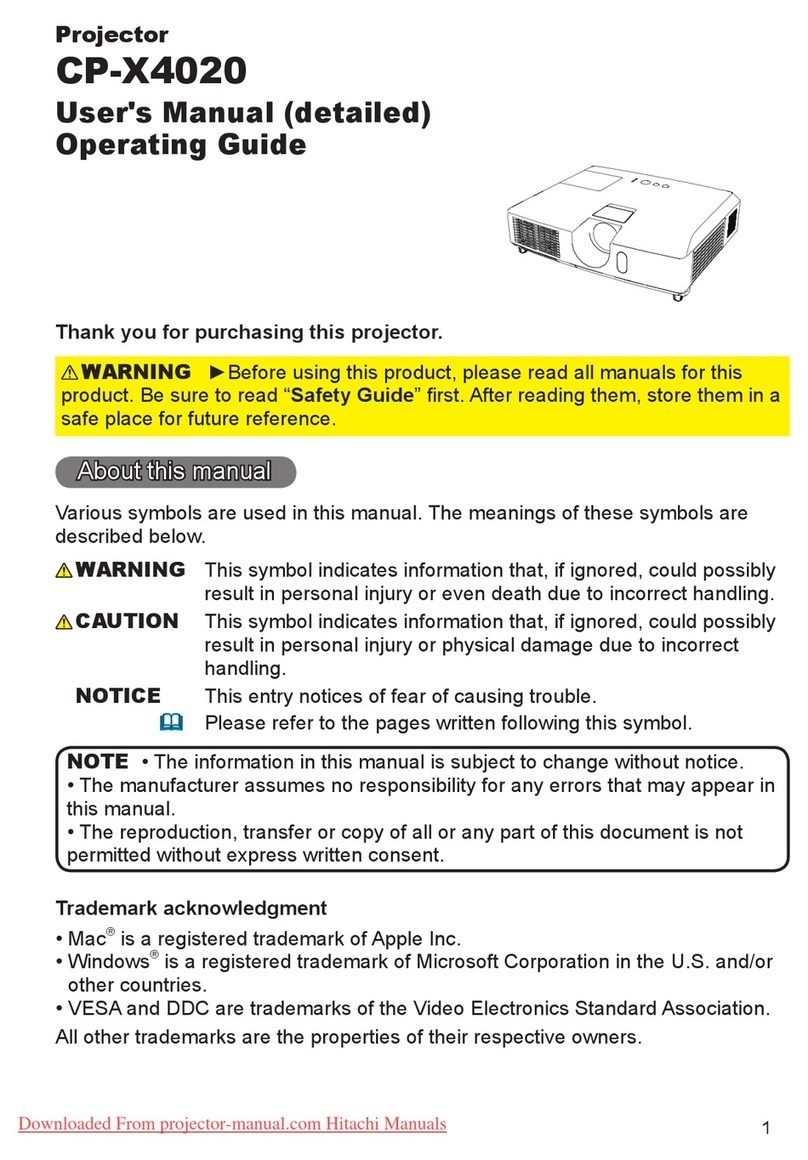 Hitachi CP-X4020 User manual