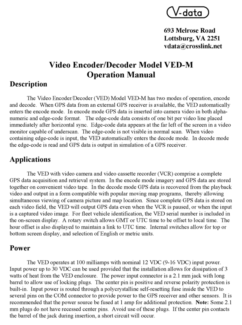 V-Data VED-M Operation manual