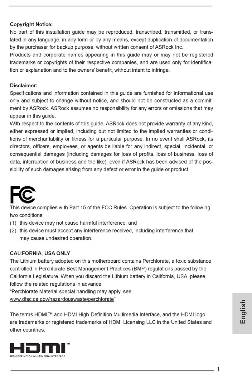 ASROCK H77M-ITX User manual