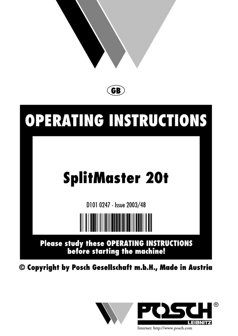 Posch splitmaster 20t User manual