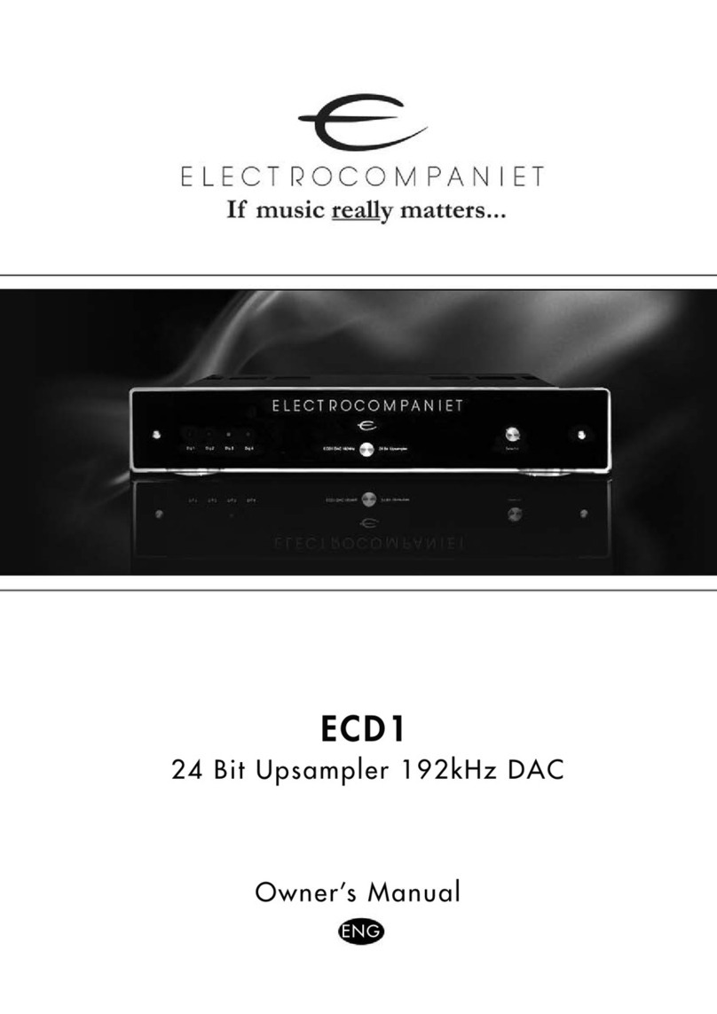 ELECTROCOMPANIET ECD1 owner's manual