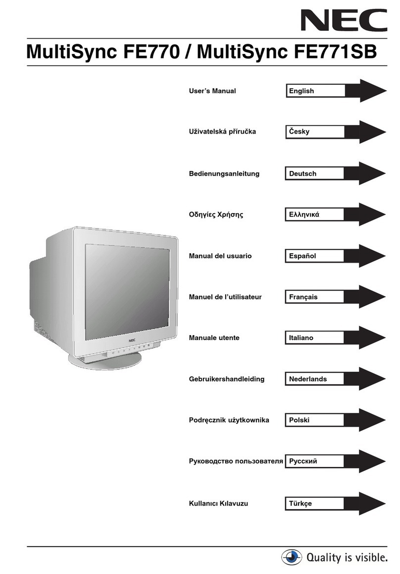 NEC MultiSync FE770 User manual