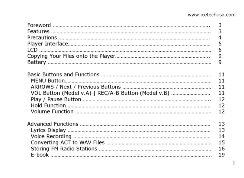 Ice-Tech Keo MP-837 User manual