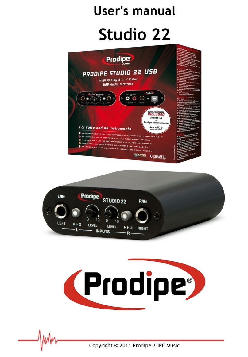 Prodipe Studio 22 user manual