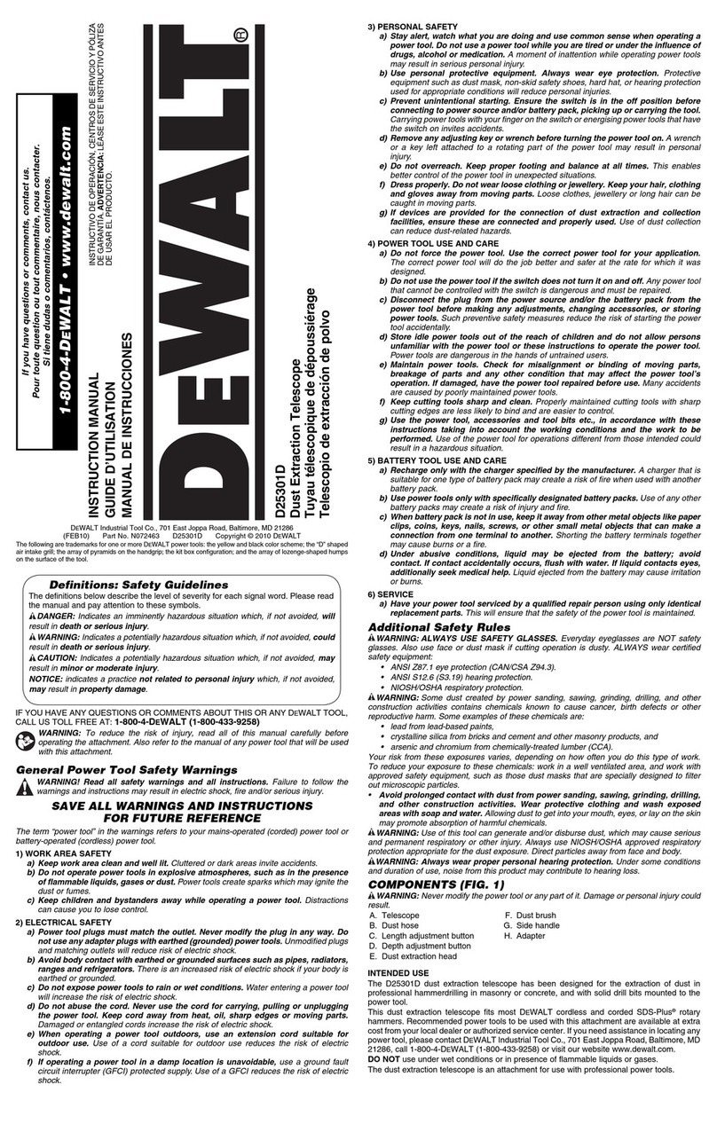 DeWalt D25301D User manual