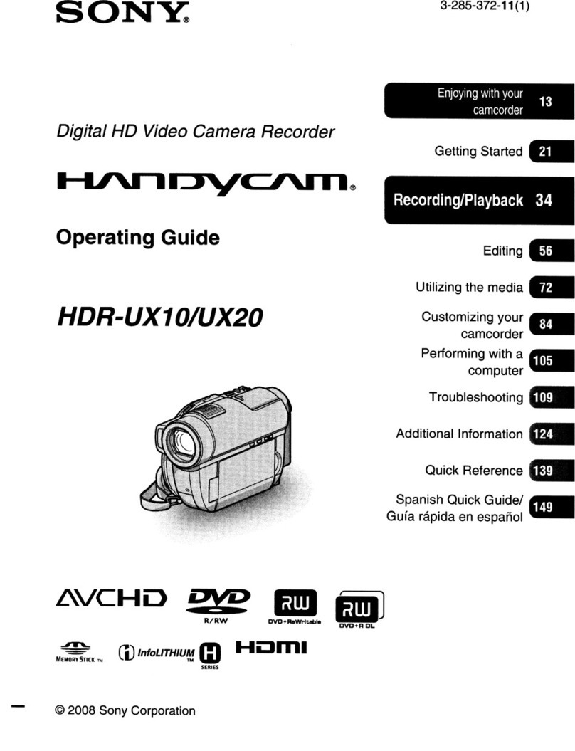 Sony Handycam HDR-UX10 operating guide