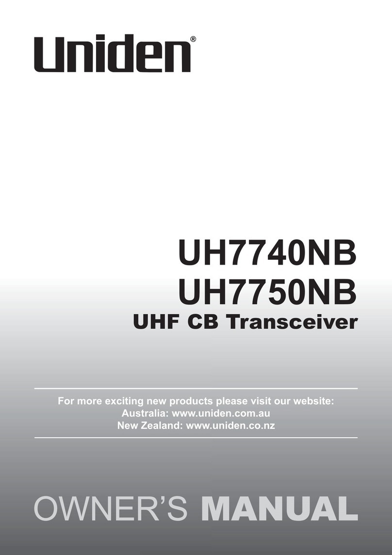 Uniden UH7750NB owner's manual