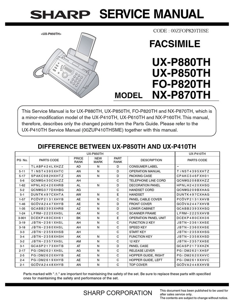 Sharp UX-P880TH User manual