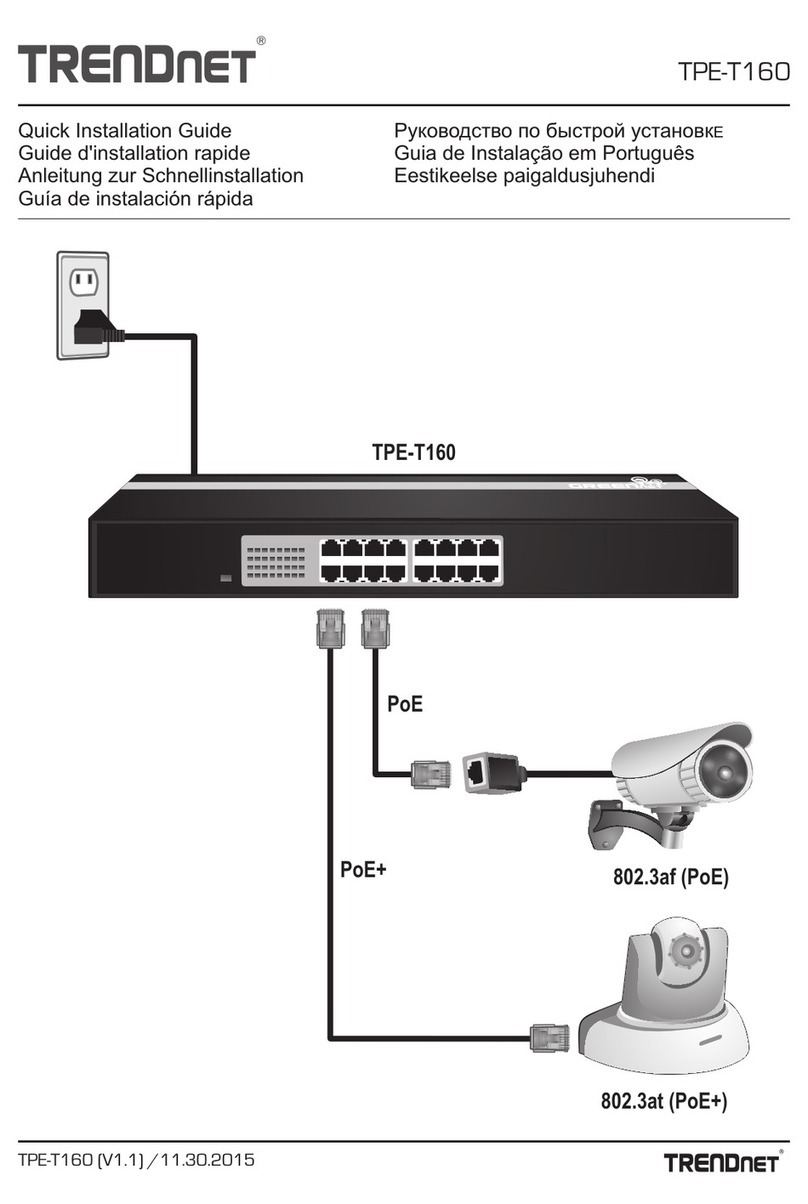 TRENDnet TPE-T160 Quick installation guide