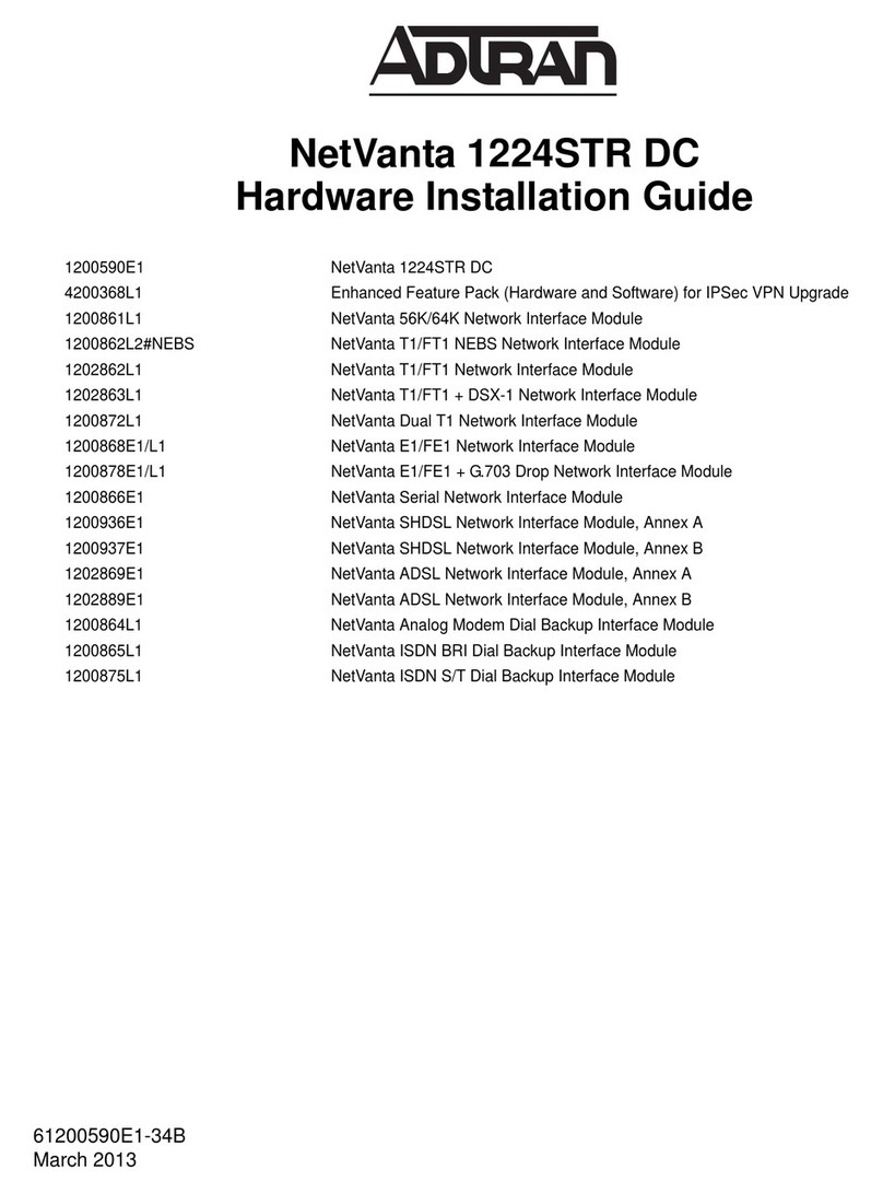ADTRAN NetVanta 1224STR PWR Hardware installation guide