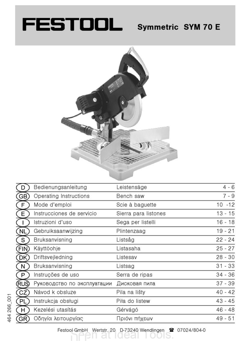 Festool Symmetric SYM 70 E User manual