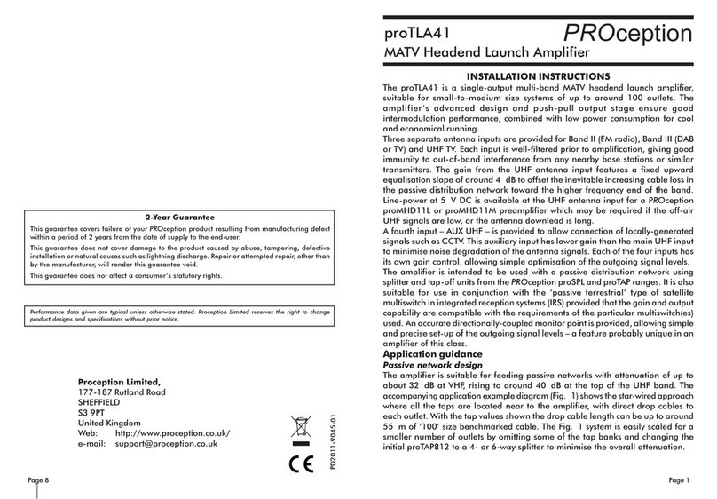 PROception proTLA41 installation instructions