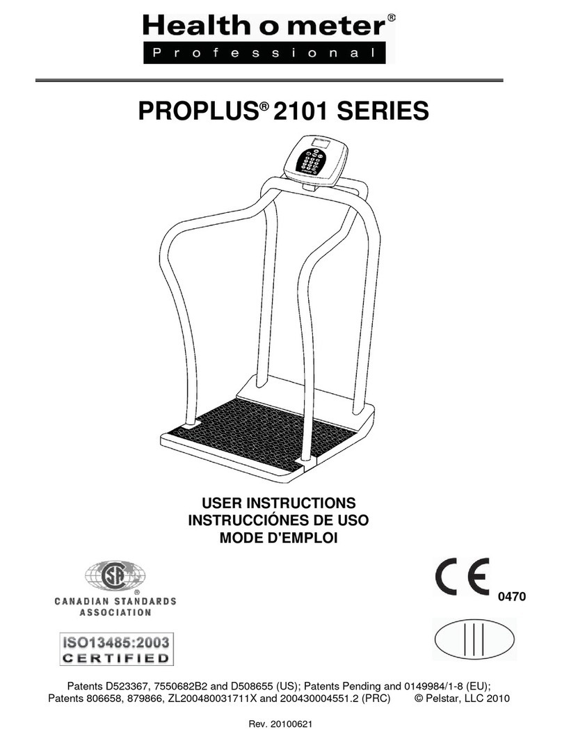 Health O Meter PROPLUS 2101 SERIES User instructions