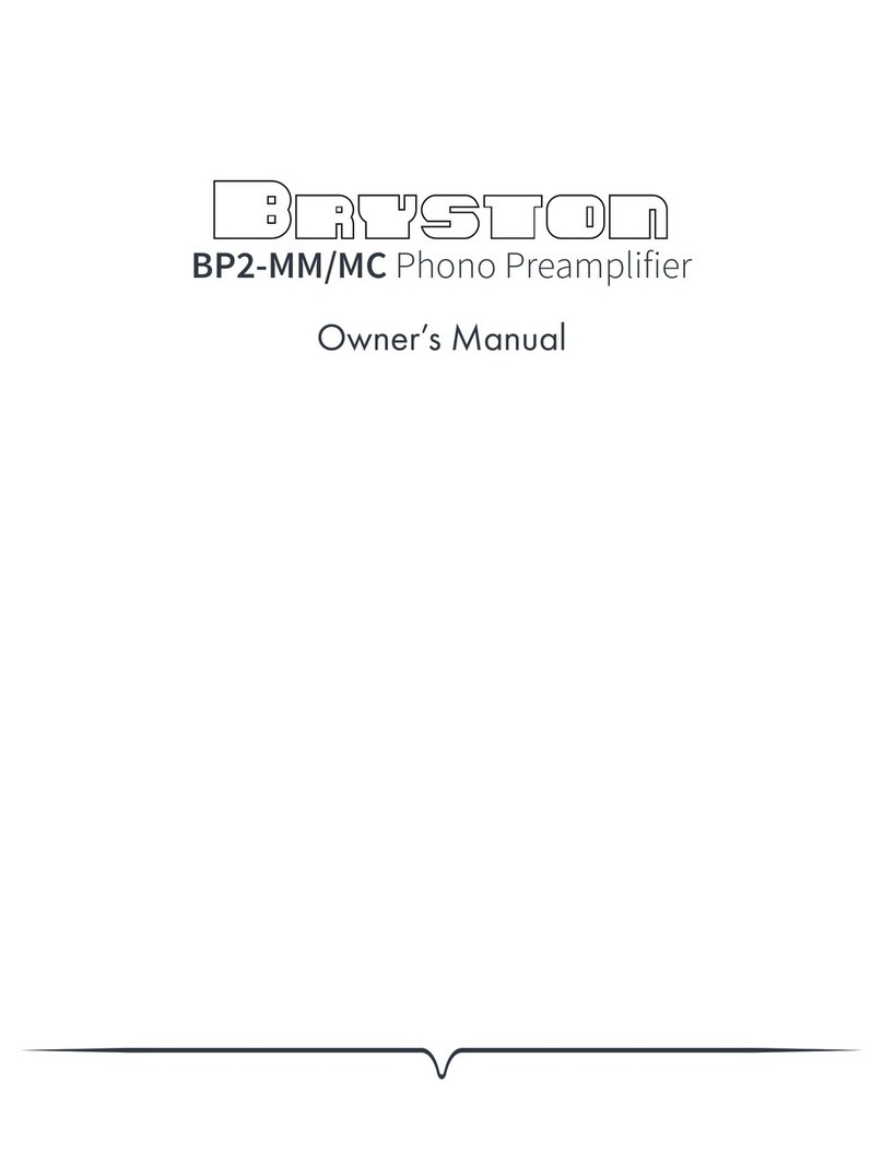 Bryston BP2-MM/MC User manual