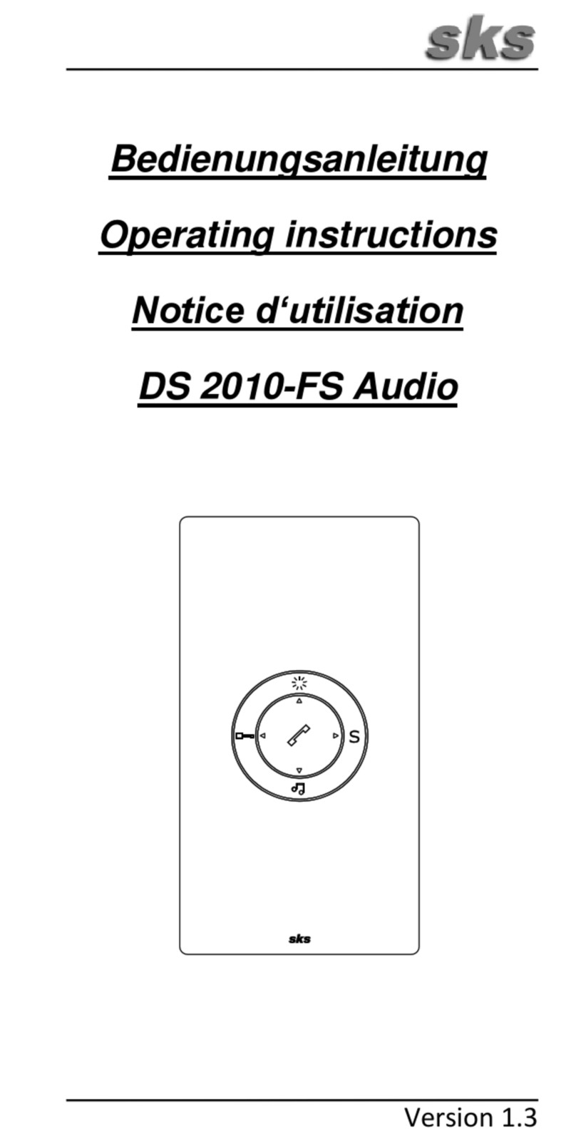 sks DS 2010-FS Audio User manual