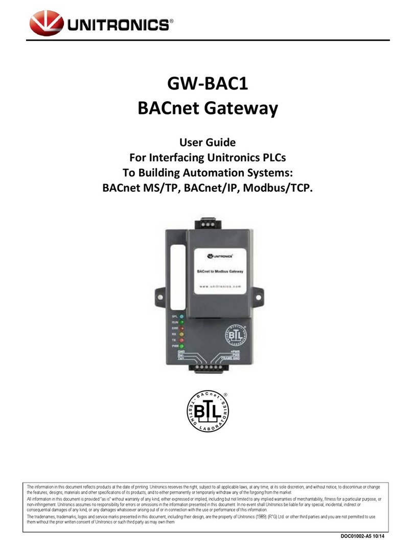 Unitronics GW-BAC1 user guide Unitronics GW-BAC1 user guide