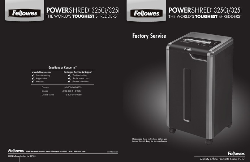 Fellowes POWERSHRED 325C manual